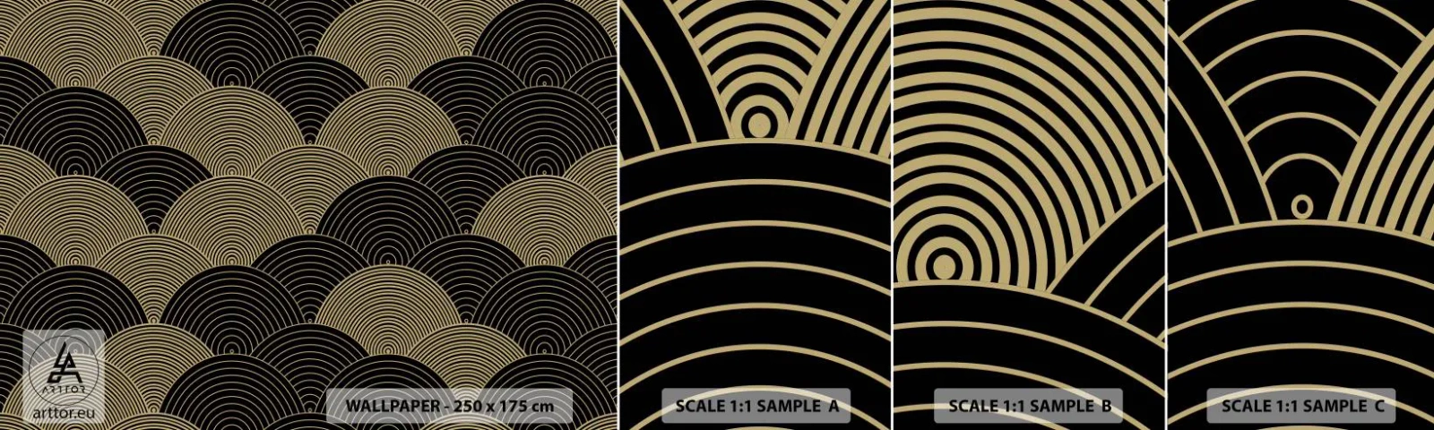 Vzorka samolepiacej fototapety Deluxe Sticker - Jednota v mnohosti - Abstrakcia, Grafika, Okresy - 100x30 cm