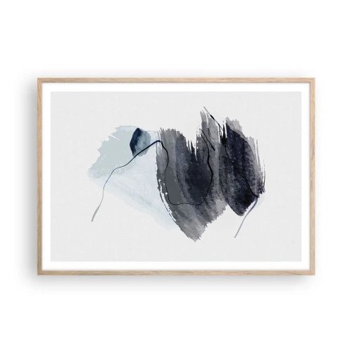 Plagát v ráme zo svetlého duba - Intenzita a pohyb - 100x70 cm