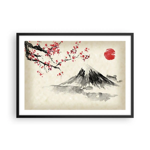 Plagát v čiernom ráme - Zamilujte sa do Japonska - 70x50 cm