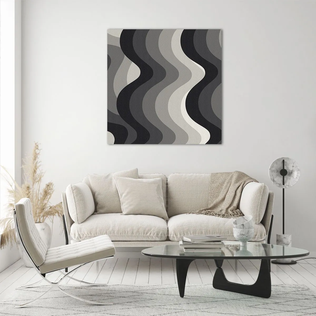 Obraz na skle - Vlna za vlnou - 70x70 cm