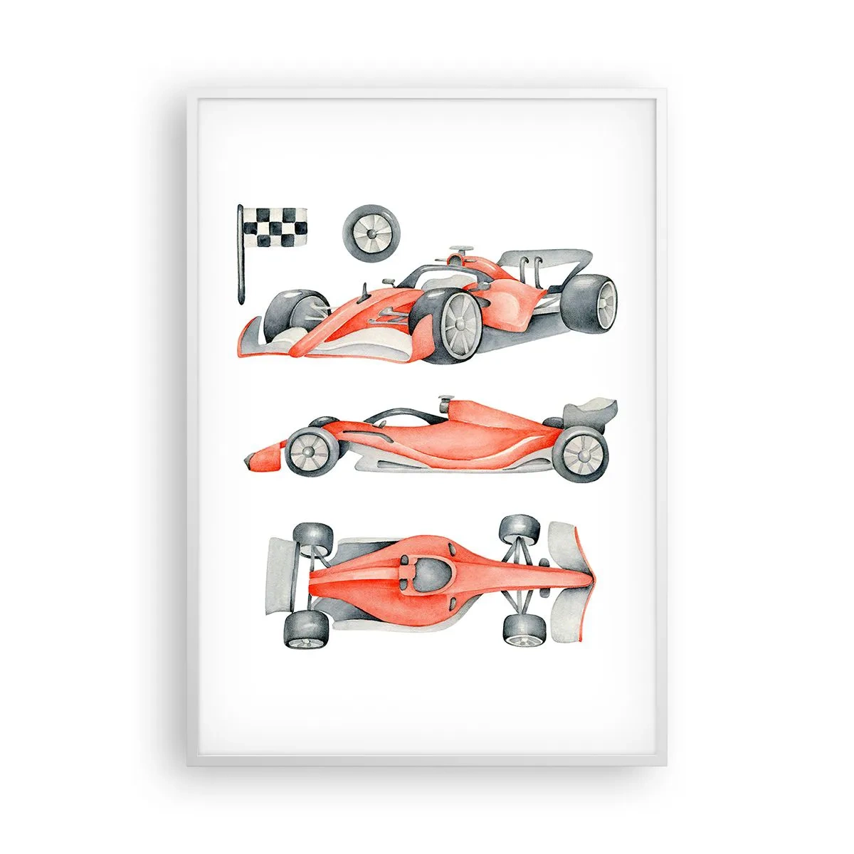 Plagát v bielom ráme - Dobehnúť sen - 70x100 cm