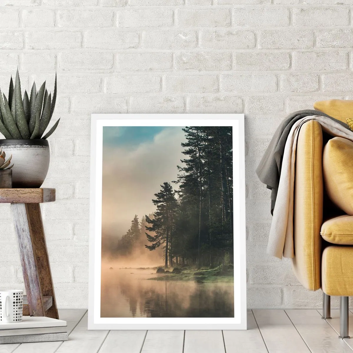 Plagát v bielom ráme - Zrodenie dňa - 50x70 cm