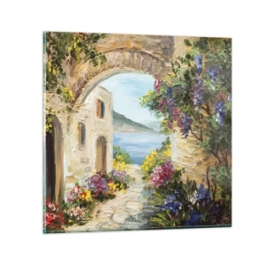 Obraz na skle - Pôvab pobrežnej krajiny - 50x50 cm