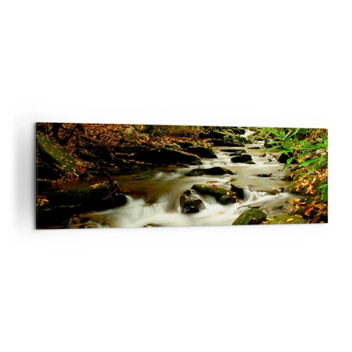 Obraz na plátne - Ako tekuté striebro - 160x50 cm