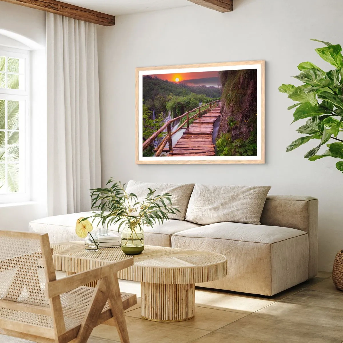 Plagát v ráme zo svetlého duba - Neuveriteľná krása - 50x40 cm