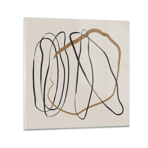 Obraz na skle - Kompozícia – tanec v slučke - 30x30 cm