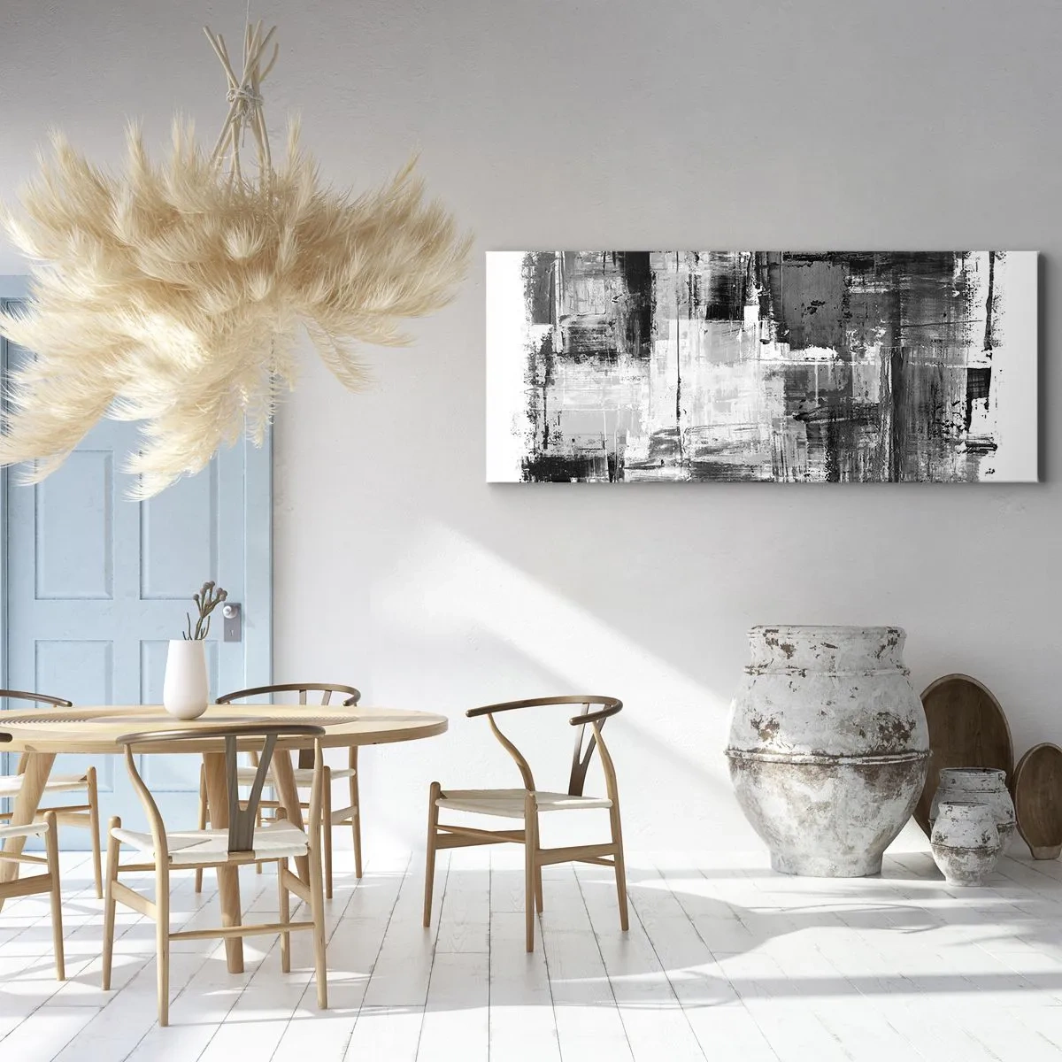 Obraz na plátne - Sivé je krásne - 140x50 cm