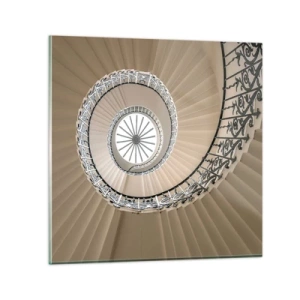 Obraz na skle - Vnútri mušle - 70x70 cm