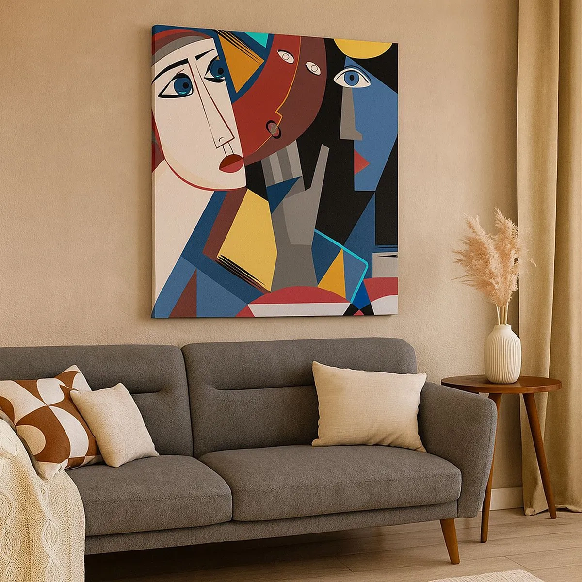 Obraz na plátne - Konverzácia kubistov - 30x30 cm