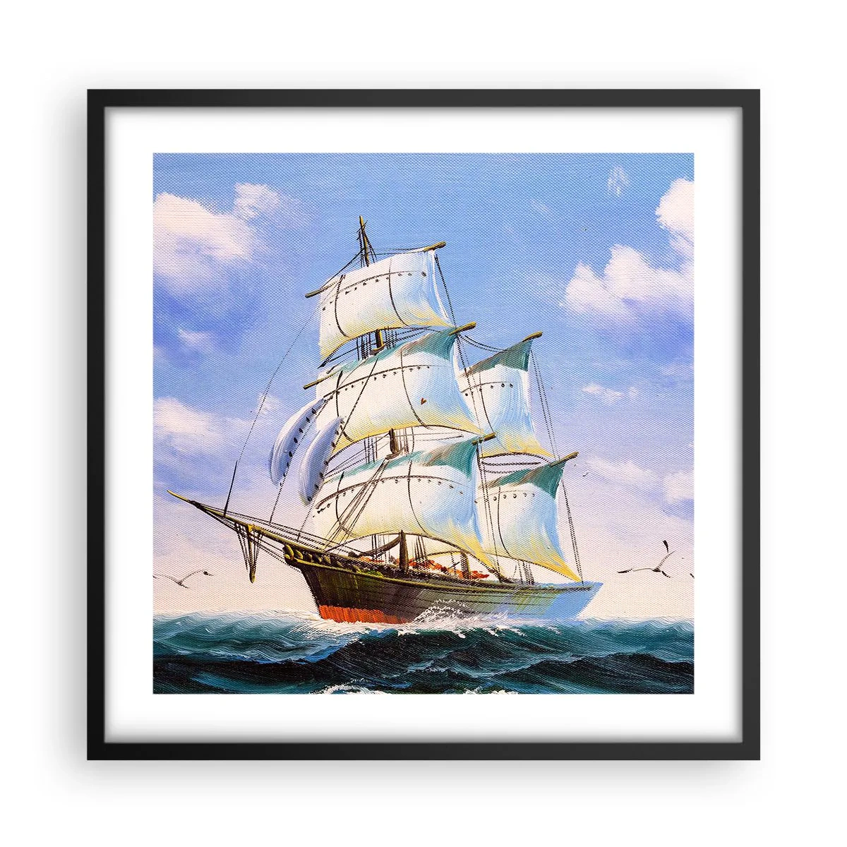 Plagát v čiernom ráme - Hrdo s vetrom - 50x50 cm