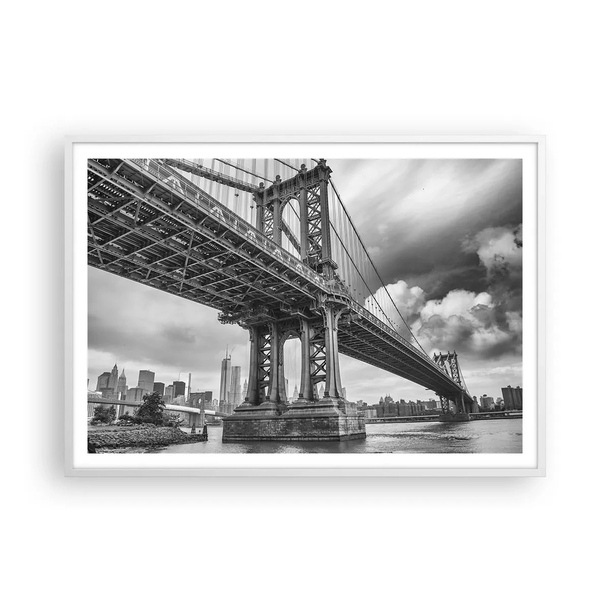 Plagát v bielom ráme - Do srdca mesta - 100x70 cm