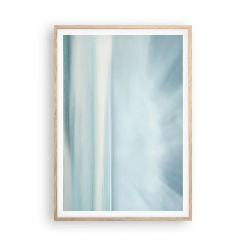 Plagát v ráme zo svetlého duba - Kľud až kam oko siaha - 70x100 cm