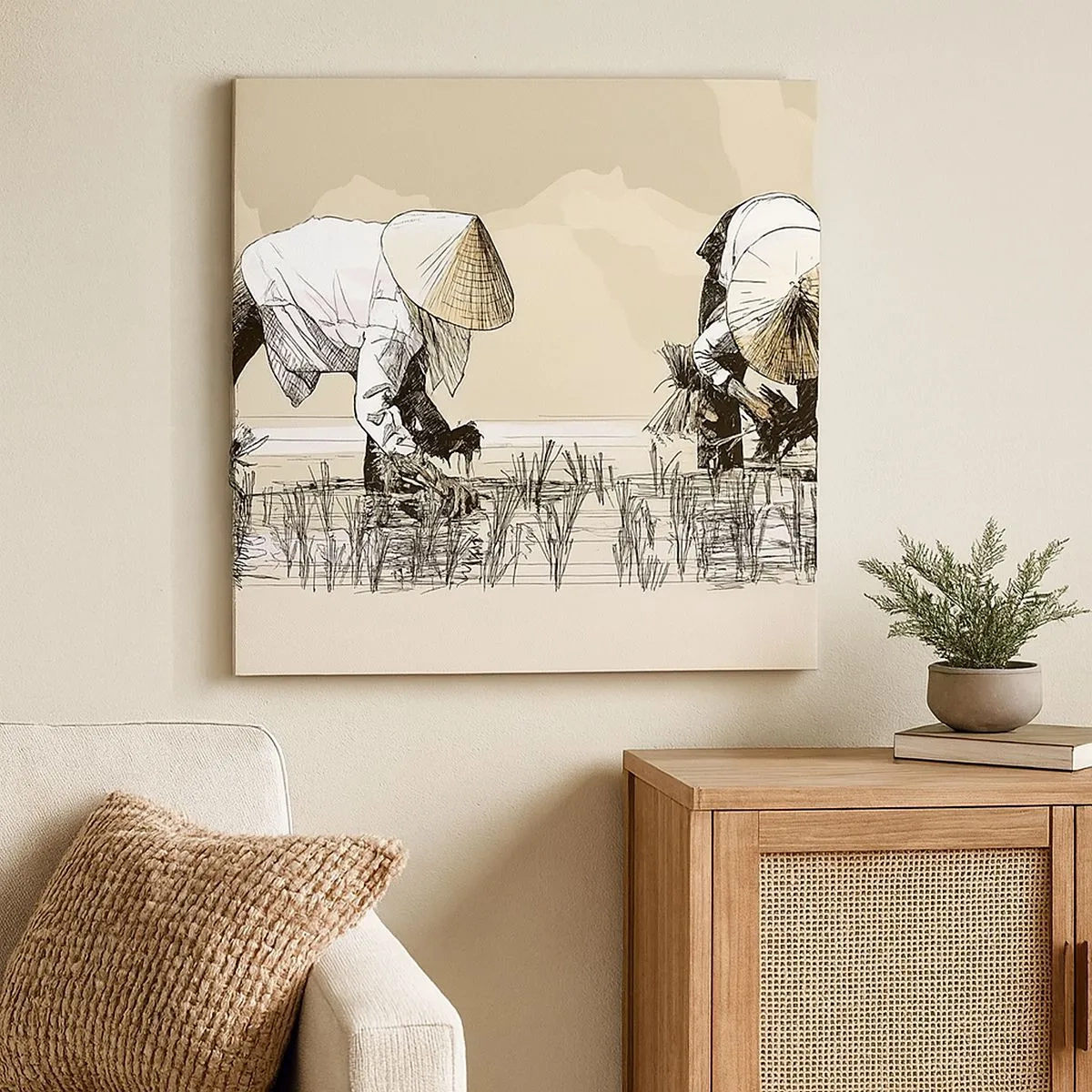 Obraz na plátne - Úspešný zber - 30x30 cm