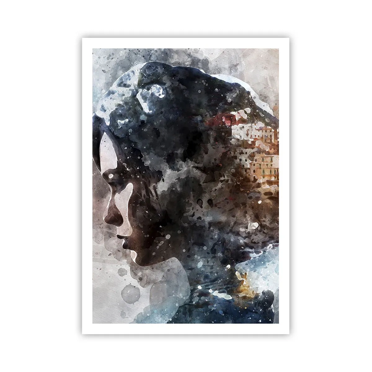 Plagát - Príbeh o dievčati s mestom v pozadí - 70x100 cm