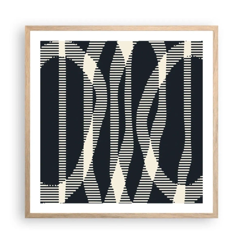 Plagát v ráme zo svetlého duba - Pokus o prelomenie temnoty - 60x60 cm