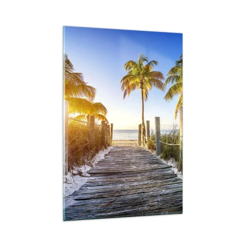 Obraz na skle - Priamo do raja - 80x120 cm