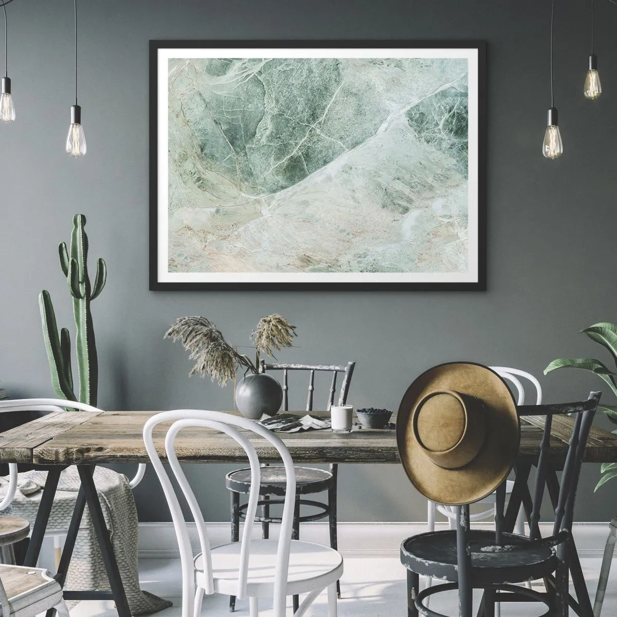 Plagát v čiernom ráme - Vznešený chlad kameňa - 70x50 cm