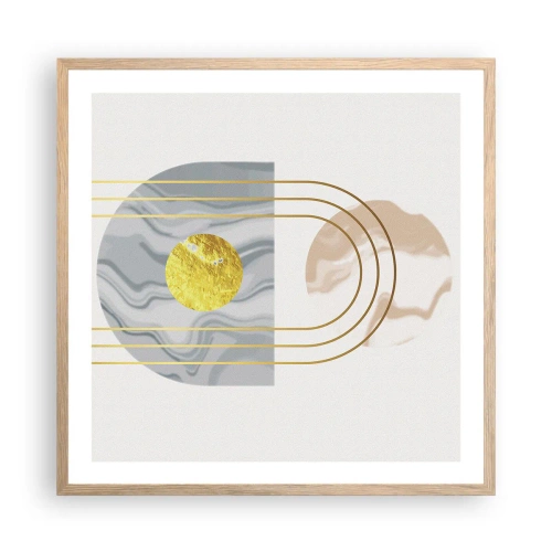 Plagát v ráme zo svetlého duba - Jas a žiarivosť - 60x60 cm