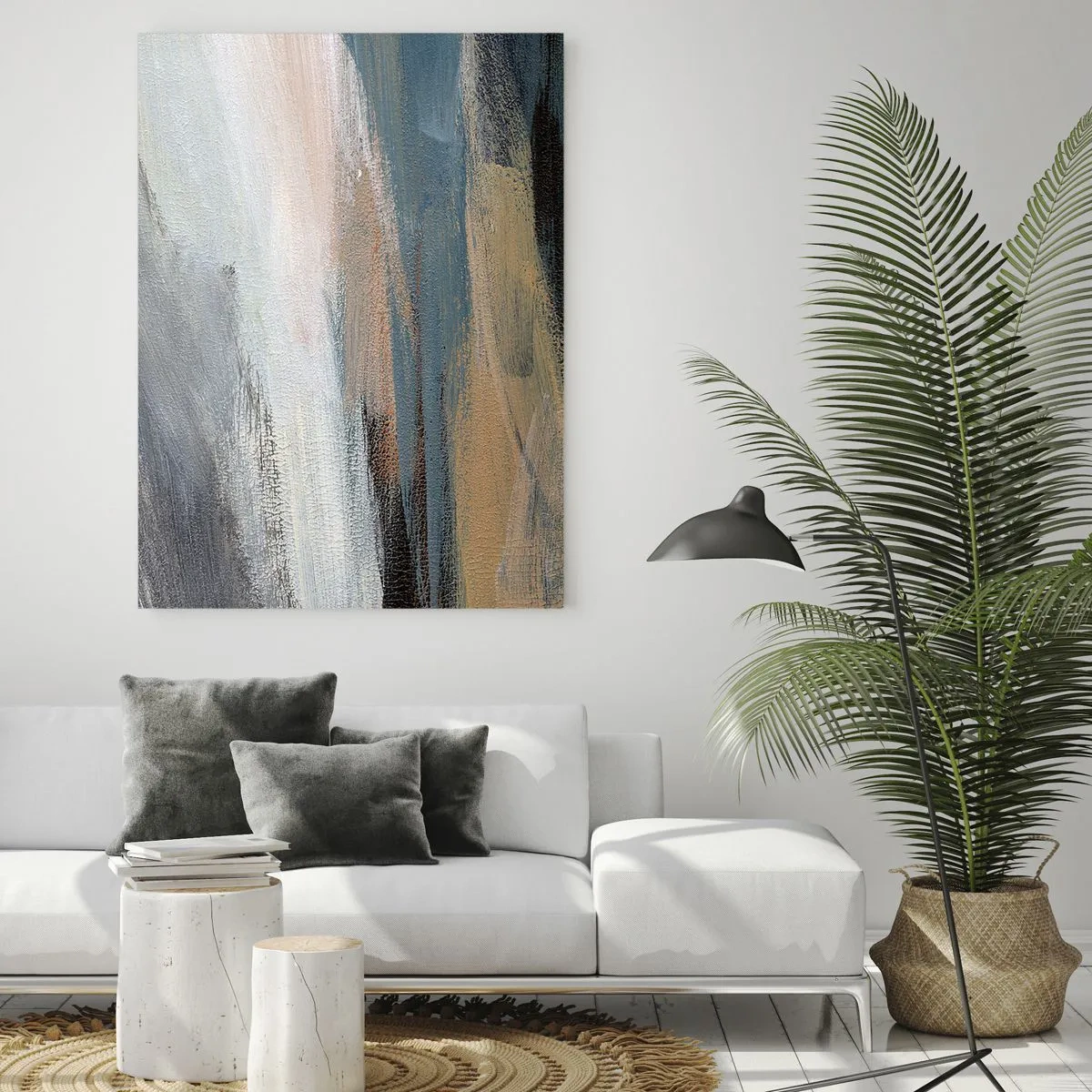 Obraz na skle - Abstrakcia: severná krajina - 70x100 cm