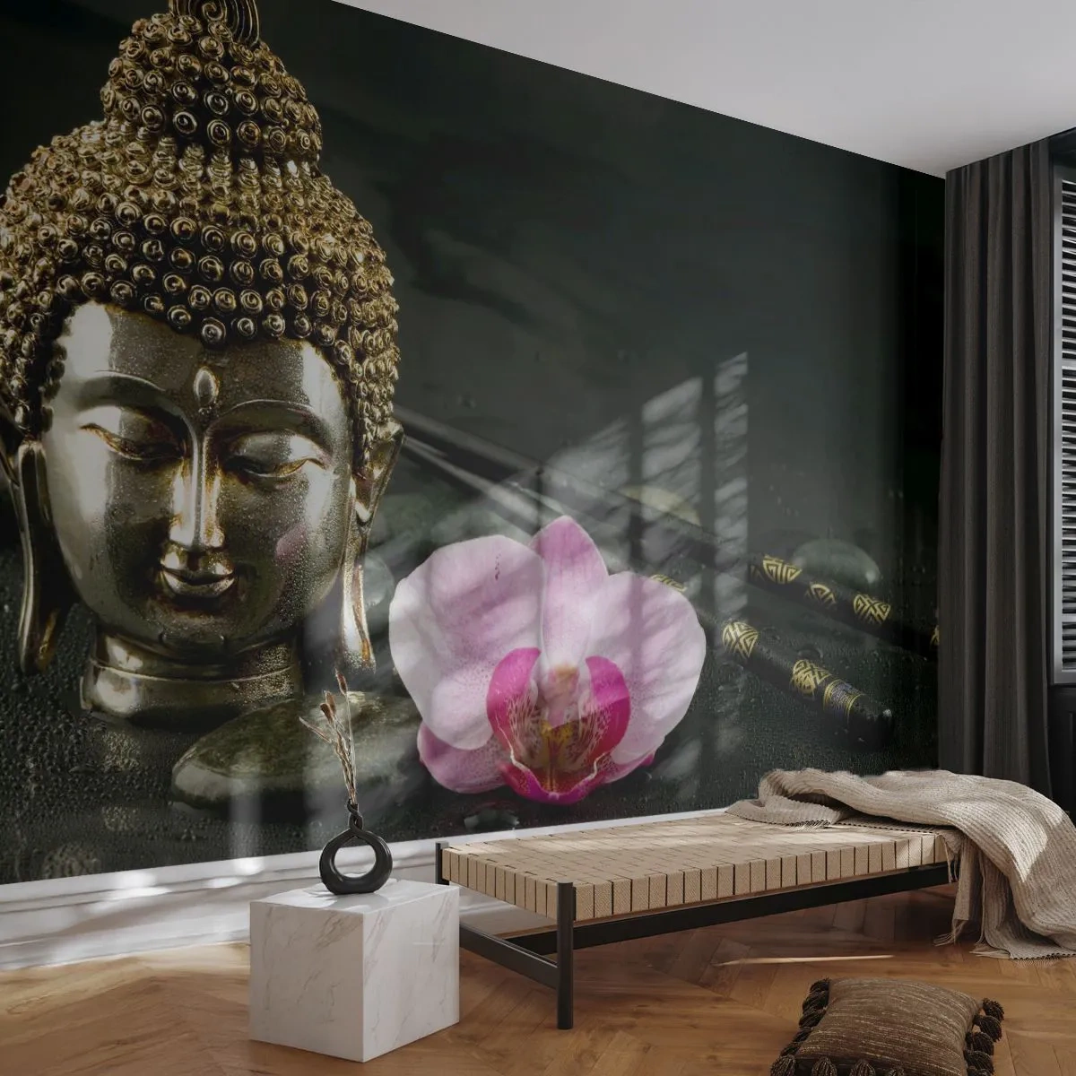 Fototapeta Premium Sand - Súlad múdrosti a krásy - Budha, Náboženstvo, Viera - 400x280 cm