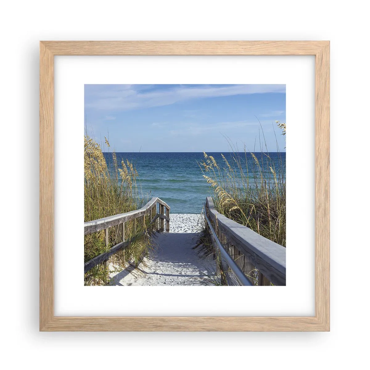 Plagát v ráme zo svetlého duba - Na slnku, vo vetre - 30x30 cm