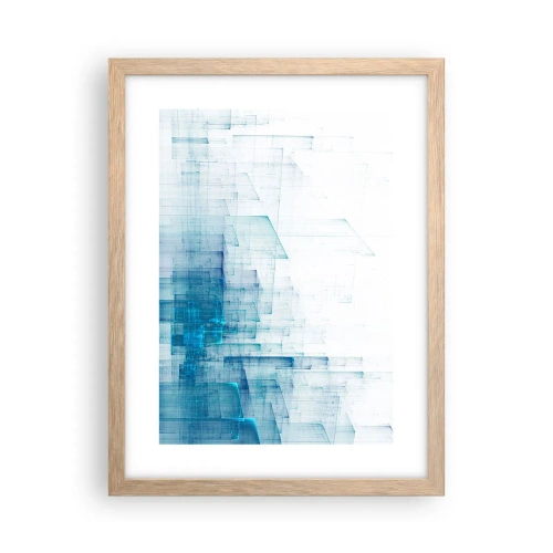 Plagát v ráme zo svetlého duba - Ako sa stal priestor - 30x40 cm