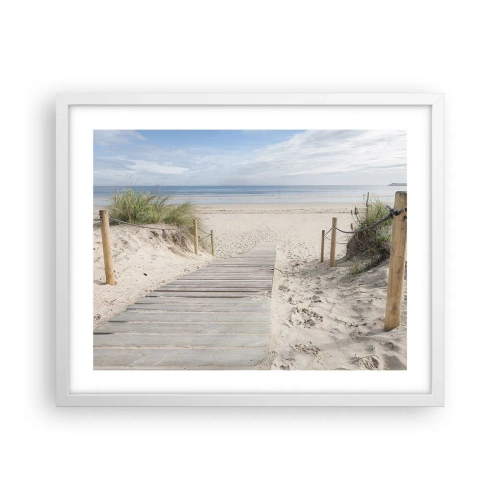 Plagát v bielom ráme - Až oko dovidí - 50x40 cm