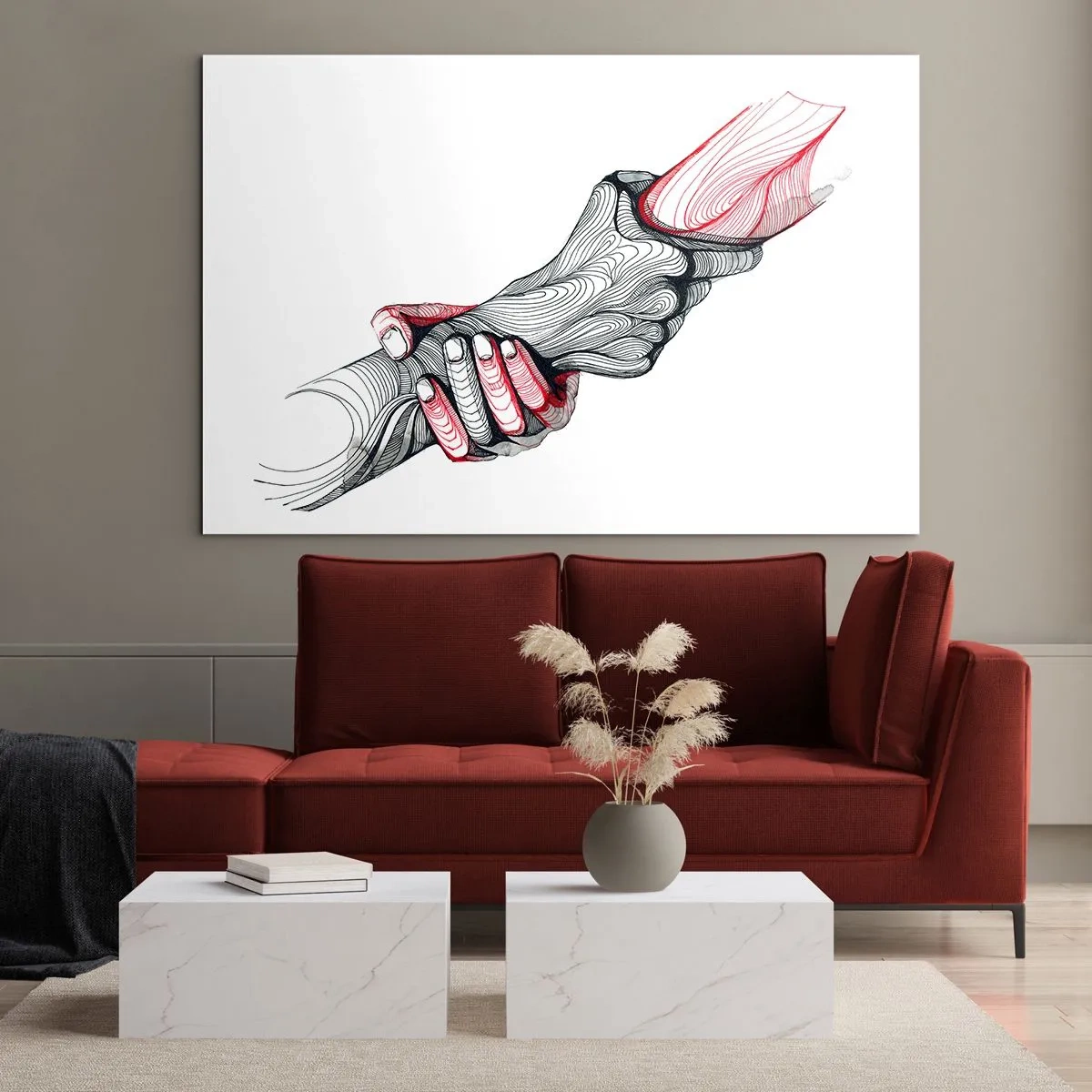 Obraz na skle - Ste v dobrých rukách - 120x80 cm