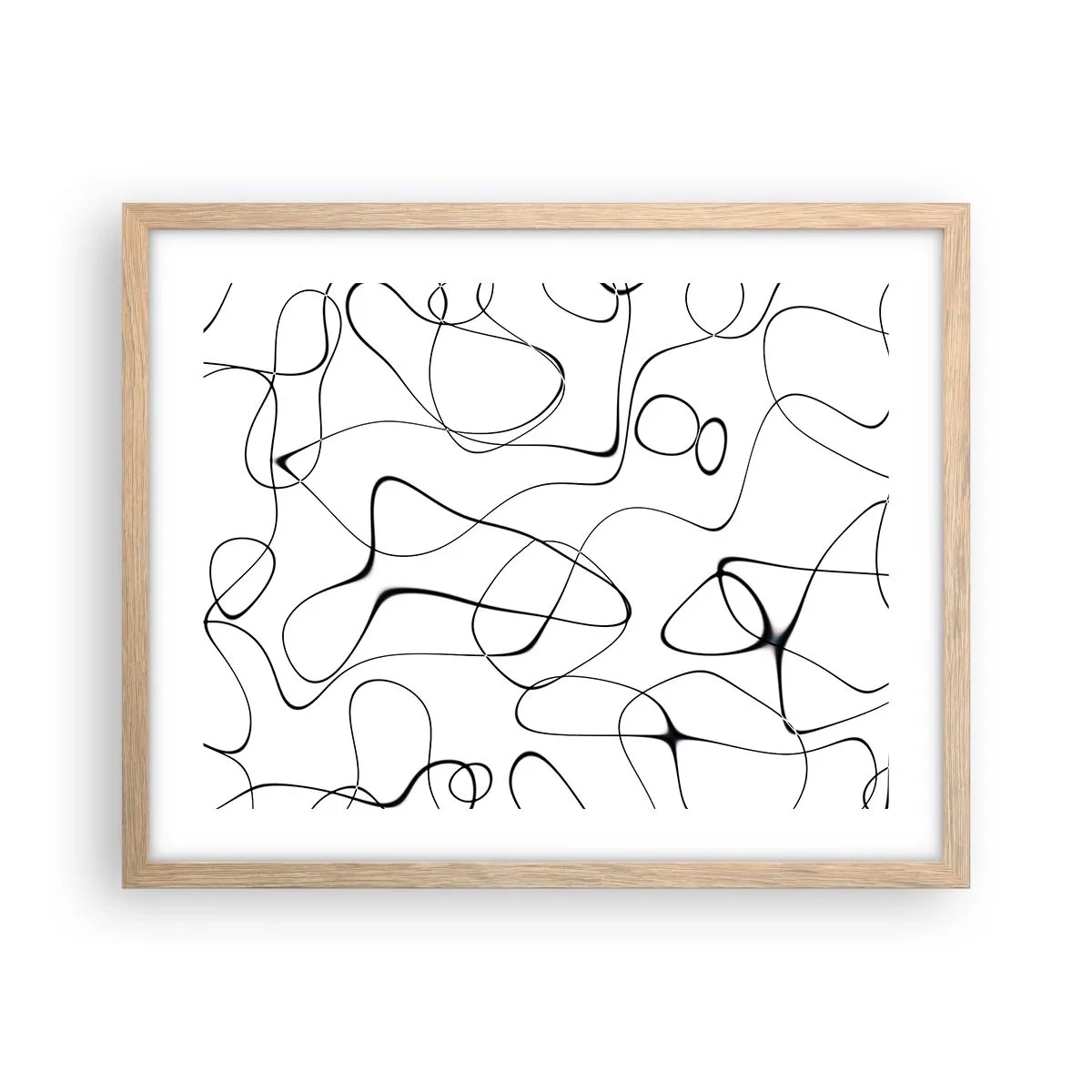 Plagát v ráme zo svetlého duba - Cesty života, zákruty osudu - 50x40 cm