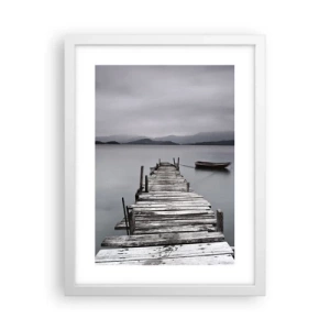 Plagát v bielom ráme - Zajtra môžeš vyraziť - 30x40 cm