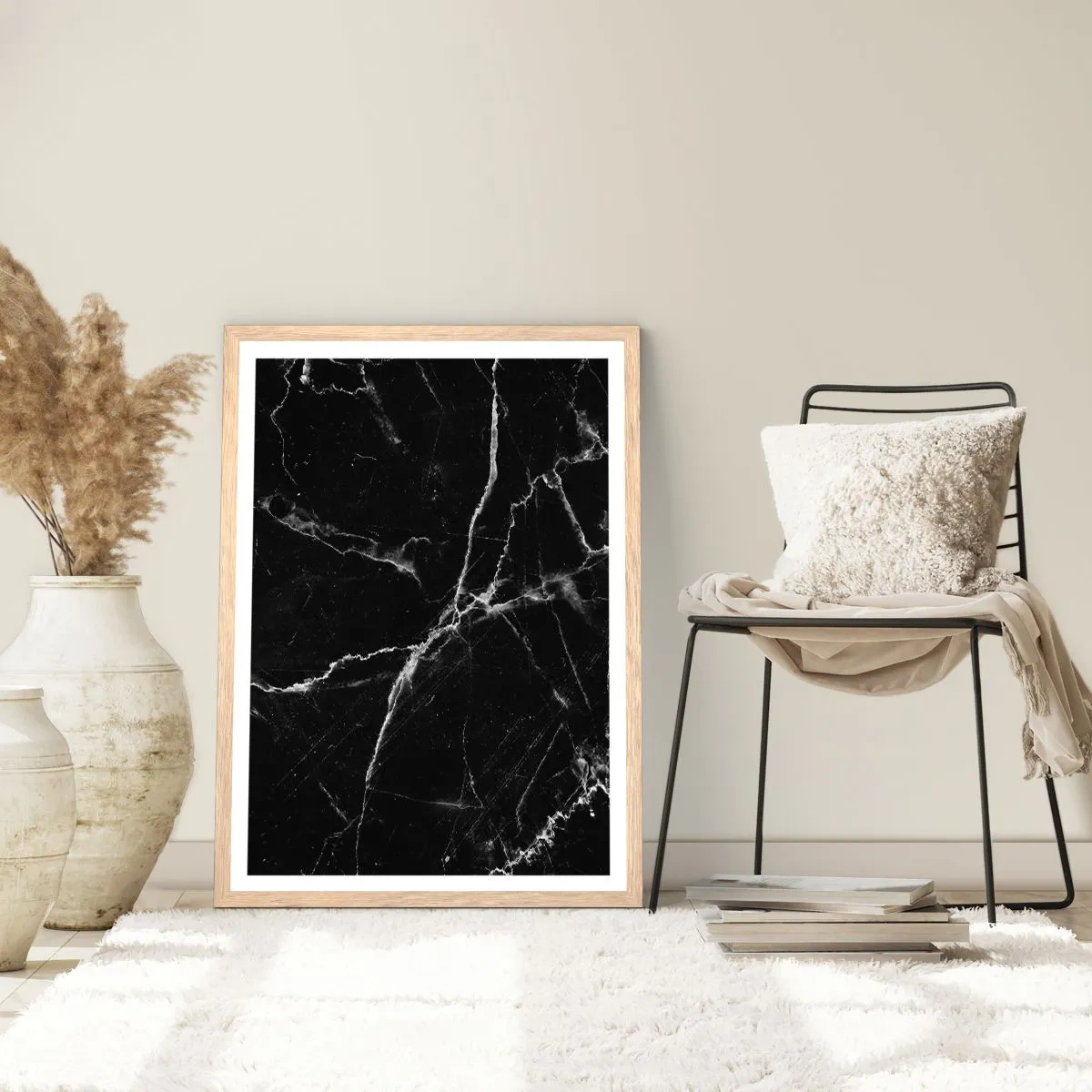 Plagát v ráme zo svetlého duba - Tajomný život kameňa - 50x70 cm