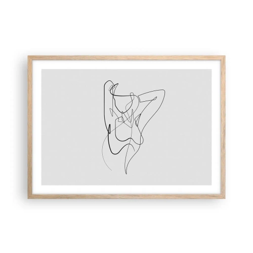 Plagát v ráme zo svetlého duba - Ty si záhada… - 70x50 cm