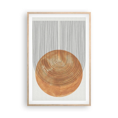 Plagát v ráme zo svetlého duba - Slnečná kompozícia - 61x91 cm