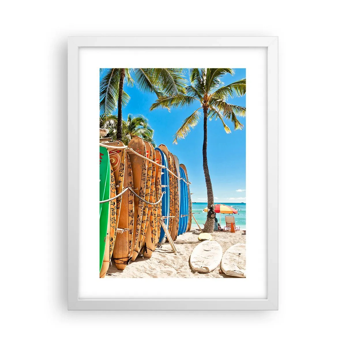 Plagát v bielom ráme - Slnečná zábava - 30x40 cm