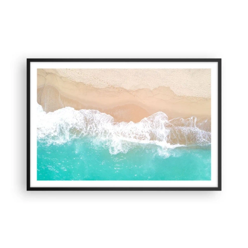 Plagát v čiernom ráme - Maznavý dotyk - 91x61 cm