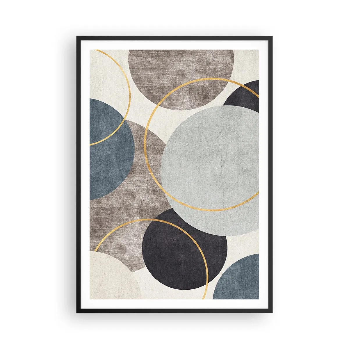 Plagát v čiernom ráme - Kruh za kruhom - 70x100 cm