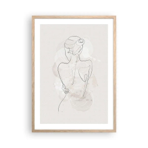 Plagát v ráme zo svetlého duba - Ako citlivý nástroj - 50x70 cm