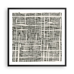 Plagát v čiernom ráme - Tkaná kompozícia - 60x60 cm