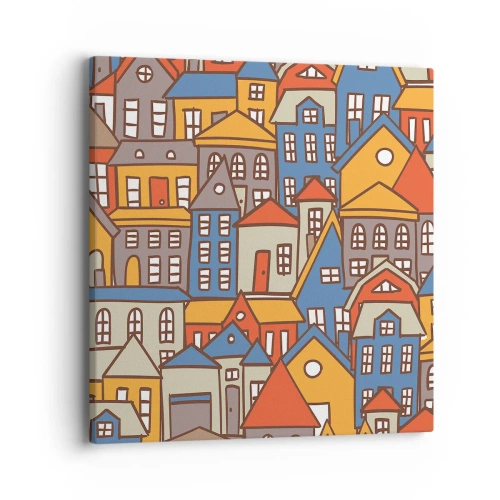 Obraz na plátne - Za domom dom - 40x40 cm