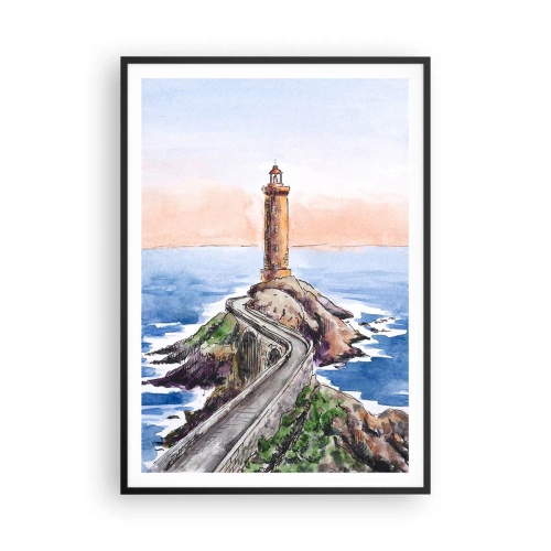 Plagát v čiernom ráme - Tvárou v tvár moru - 70x100 cm