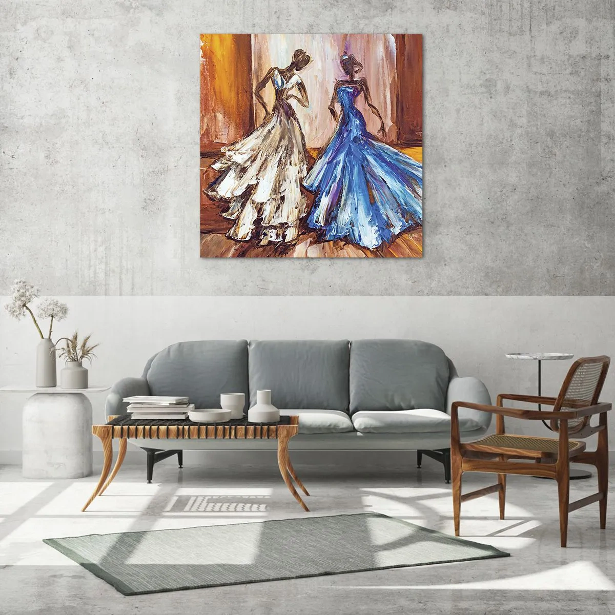 Obraz na skle - Pôvabné duo - 40x40 cm