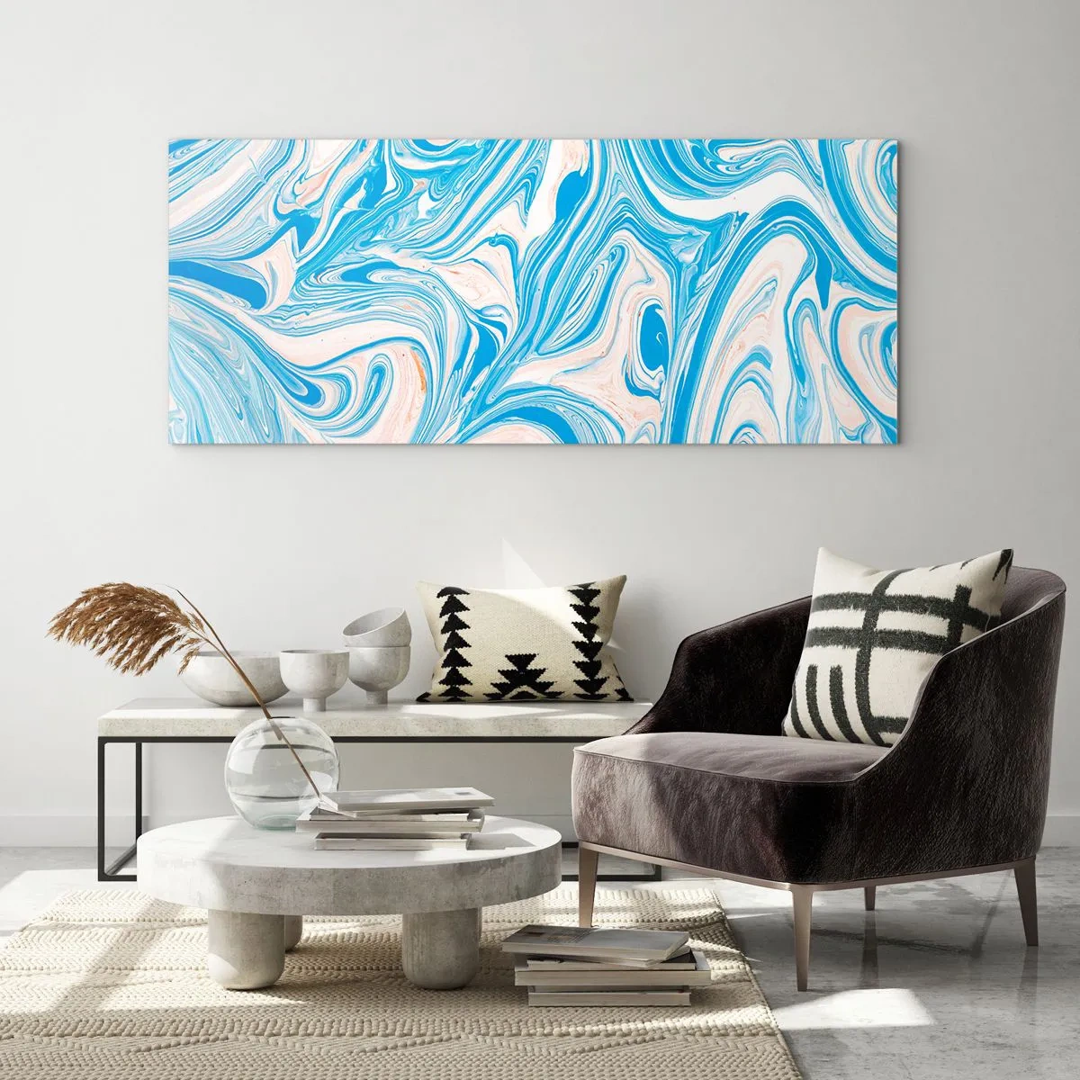 Obraz na skle - Lagúna v tyrkyse - 140x50 cm