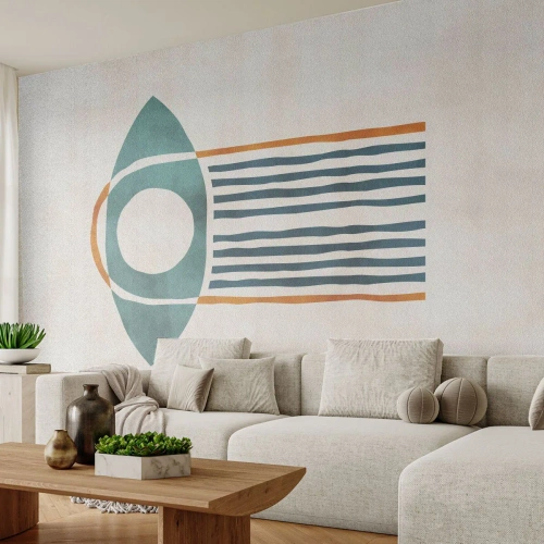 Fototapeta Premium Sand - Znaky a rituály - Boho, Oko, Minimalizmus - 100x70 cm