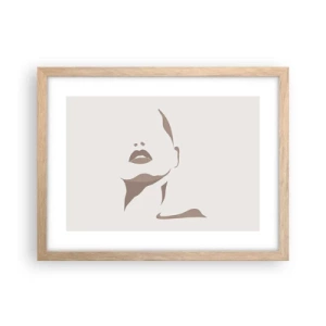 Plagát v ráme zo svetlého duba - Stvorená zo svetla a tieňa - 40x30 cm