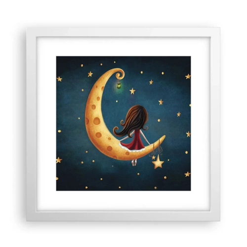 Plagát v bielom ráme - Kedysi dávno… - 30x30 cm