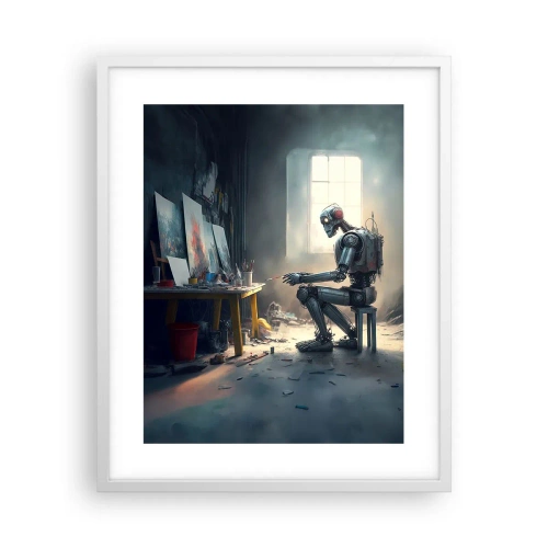 Plagát v bielom ráme - Akt stvorenia - 40x50 cm