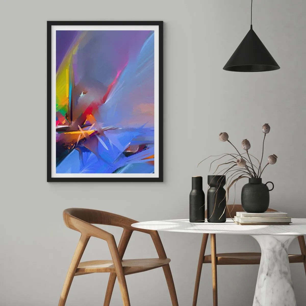 Plagát v čiernom ráme - Preletela ako vták - 40x50 cm