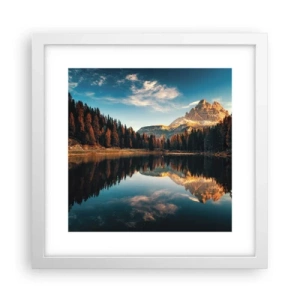 Plagát v bielom ráme - Dvojitá krajina - 30x30 cm