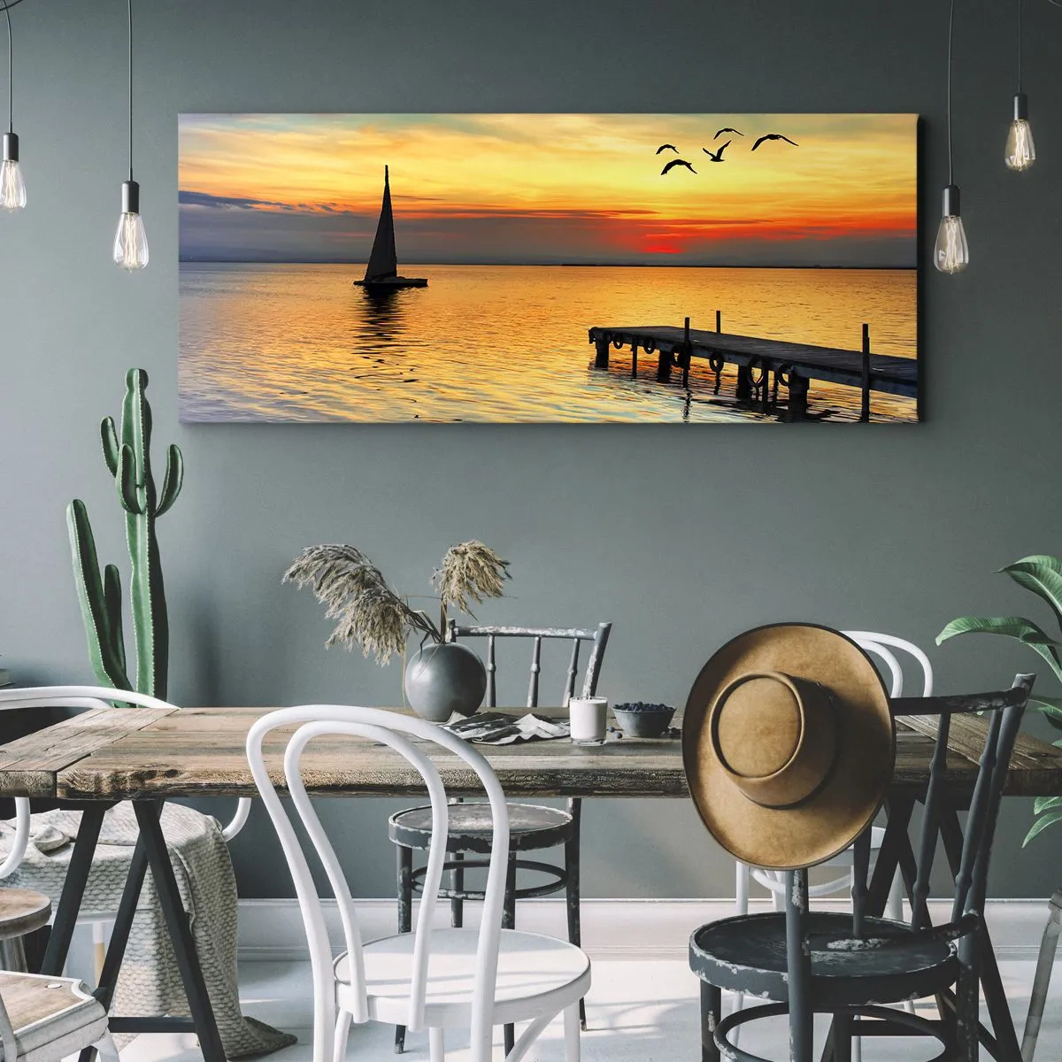 Obraz na plátne - Večerné návraty - 100x40 cm