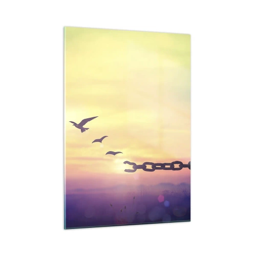 Obraz na skle - Víťazstvo slobody - 50x70 cm